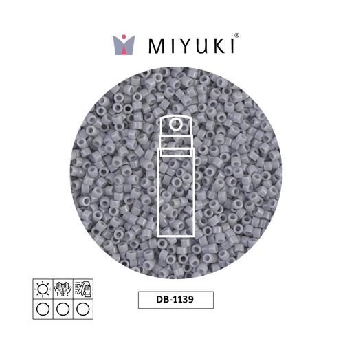 [15342] Miyuki delica 11/0 DB1139 opaco ghost gris x 10g