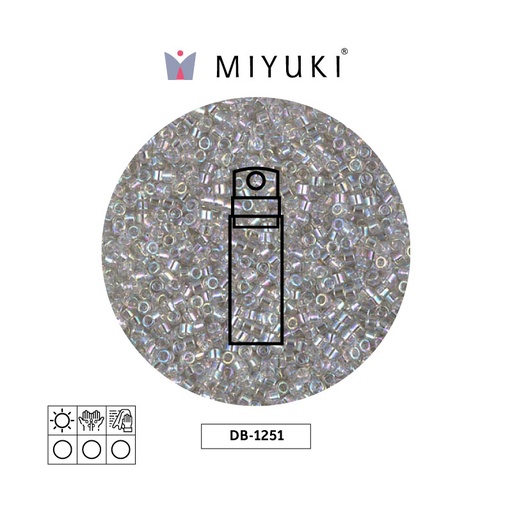 [29406] Miyuki delica 11/0 DB1251 transp. gris niebla AB x 10g