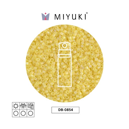 [30268] Miyuki delica 11/0 DB0854 mate transparente amarillo AB x 10g