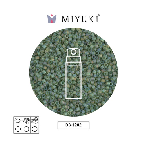 [31283] Miyuki delica 11/0 DB1282 mate transparente verde AB x 10g