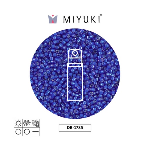 [15871] Miyuki delica 11/0 DB1785 forrado azul AB x 10gr