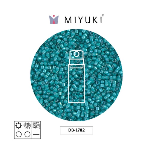 [30373] Miyuki delica 11/0 DB1782 forrado azul verdoso AB x 10g