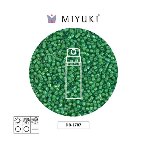 [10033] Miyuki delica 11/0 DB1787 forrado verde AB x 10gr