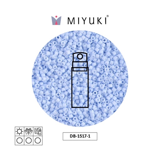 [11729] Miyuki delica 11/0 DB1517-1 mate opaco claro cielo azul x 10g