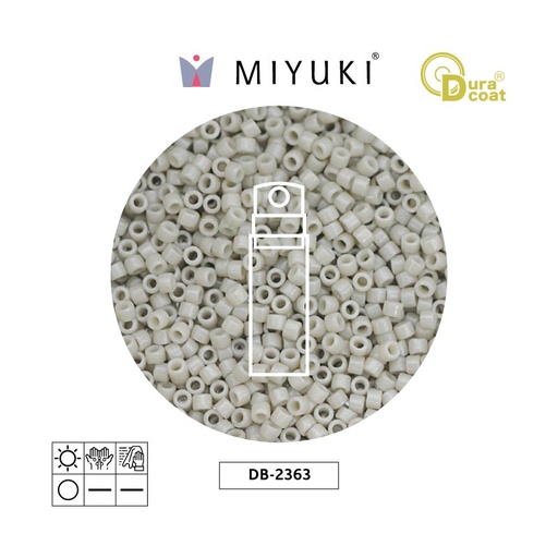 [20592] Miyuki delica 11/0 DB2363 durac opaco ant blanco x 10gr