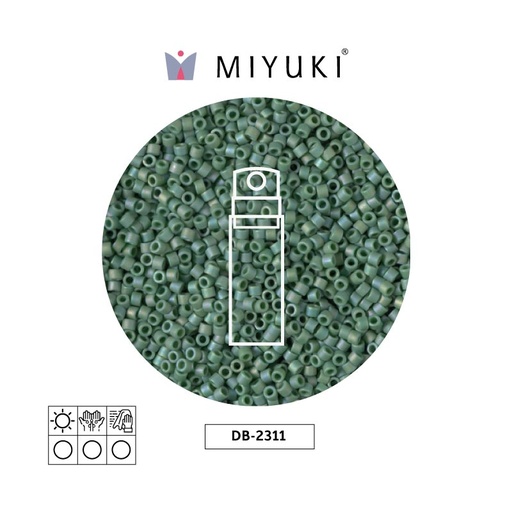 [30026] Miyuki delica 11/0 DB2311 opaco turtle verde AB x 10g