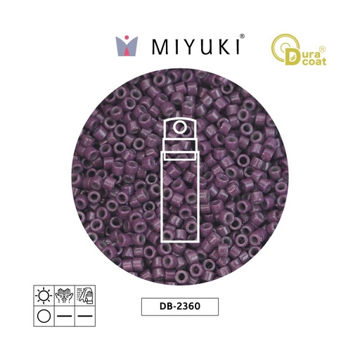 Miyuki delica 11/0 DB2360 durac opaco oscuro morado x 10gr