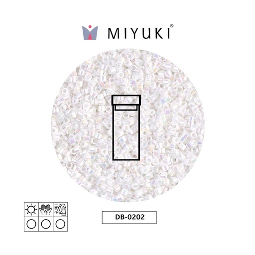 [15693] Miyuki delica 11/0 DB0202 blanco perla AB x 3g