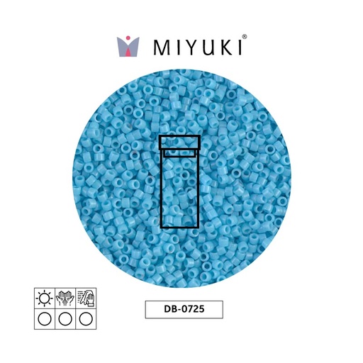 [16712] Miyuki delica 11/0 DB0725 opaco claro azul x 3g
