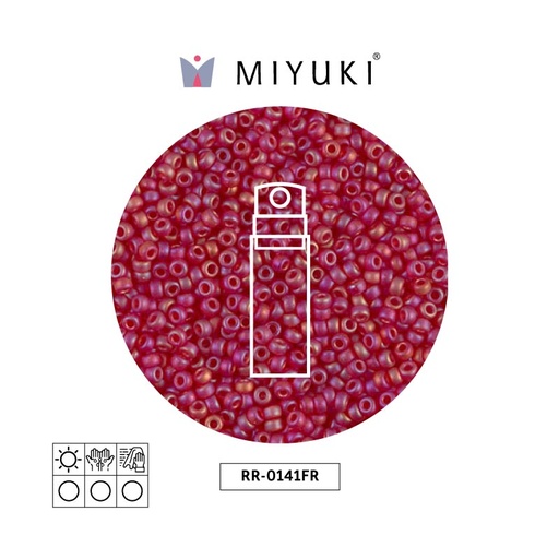 [31549] Mostacilla Miyuki rocalla 11/0 RR0141FR mate transparente ruby AB x 10g