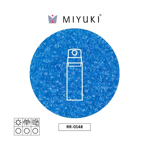 [24033] Mostacilla Miyuki rocalla 11/0 RR0148 transparente azul x 10g