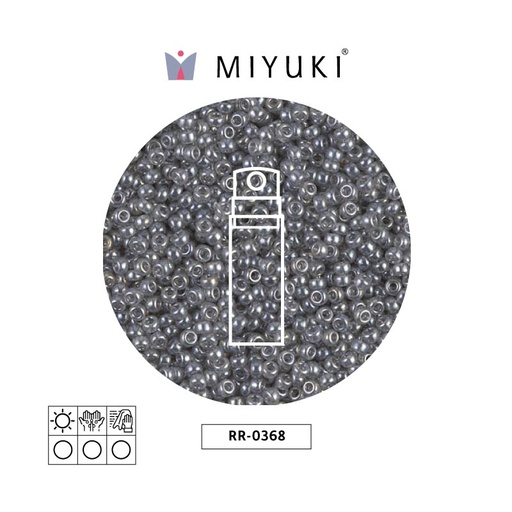 [24138] Mostacilla Miyuki rocalla 11/0 RR0368 plateado gris brillo x 10g