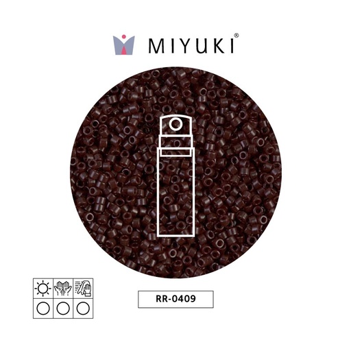 [24575] Mostacilla Miyuki rocalla 11/0 RR0409 opaco chocolate x 10g