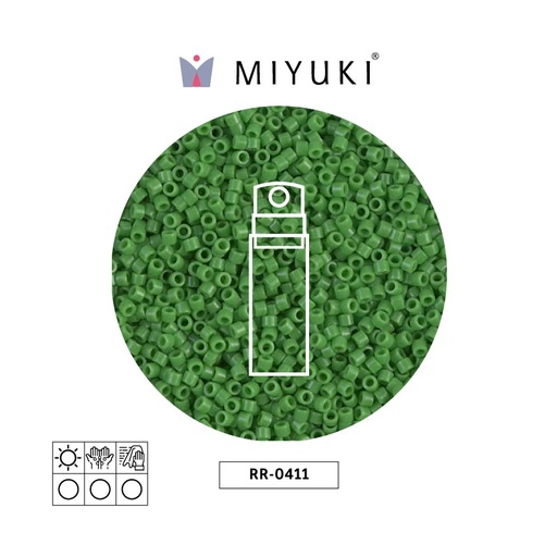 [32095] Mostacilla Miyuki rocalla 11/0 RR0411 opaco verde x 10g