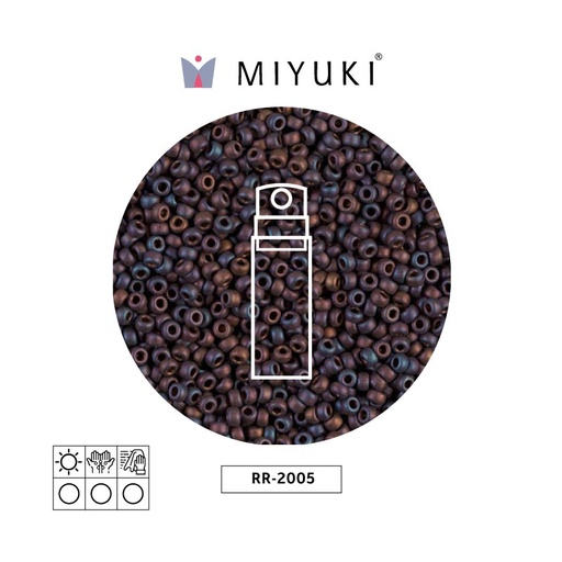 [23831] Mostacilla Miyuki rocalla 11/0 RR2005 mate metalizado oscuro rojo AB x 10g
