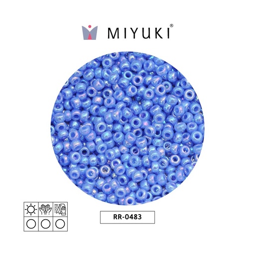 [17485] Mostacilla Miyuki rocalla 11/0 RR0483 opaco azul AB x 250g