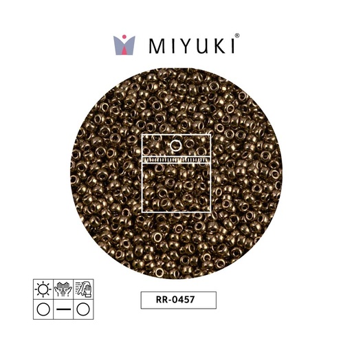 [26309] Mostacilla Miyuki rocalla 11/0 RR0457 metalizado oscuro bronce x 25g