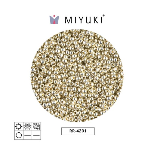 [14360] Mostacilla Miyuki rocalla 11/0 RR4201 galvanizado plateado x 250g