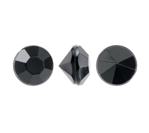 [20575] Acrílico K1010 redondo chaton 2mm Negro x Und