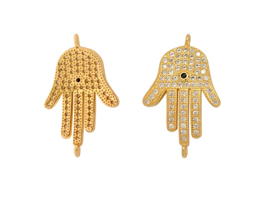 [21197] Link mano de fátima micropave 28x17mm AD-56/GP x und