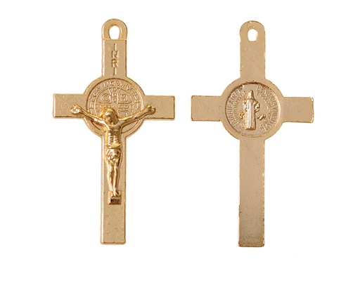[21651] Cruz cristo san benito 35 38x20mm/golfi x und
