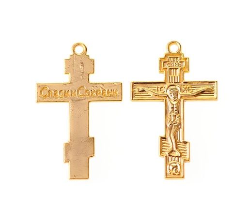 [22220] Cruz cristo ortodoxa 216 32x20mm/golfi x und