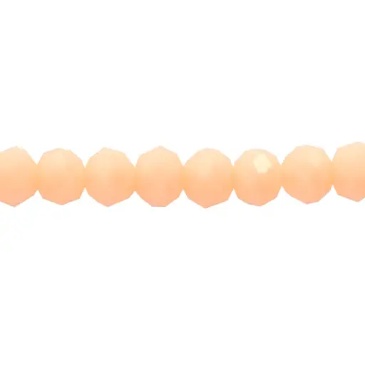 [22454] Murano rondela facetada 4mm crema mate 71 x 145unds