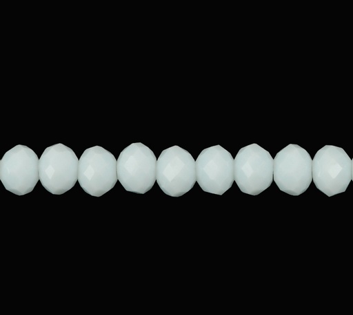 [22467] Murano rondela facetada 3mm blanco mate 51 x 115unds