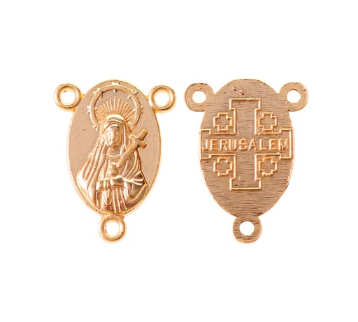 [22666] Crucero virgen dolorosa 17x13mm 13/golfi x und