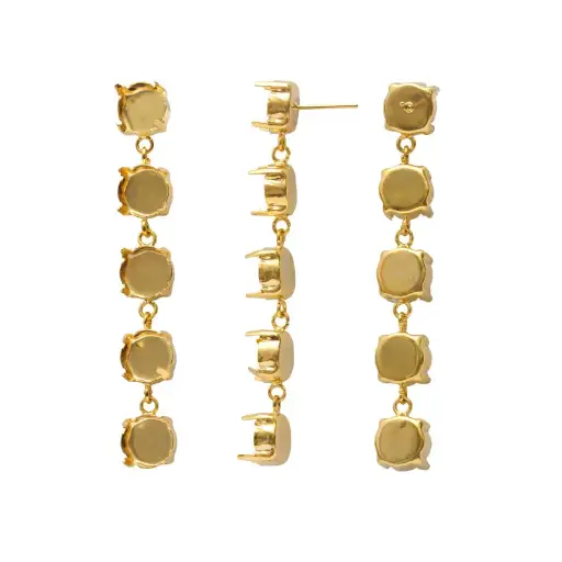 [29117] Aretes chandelier 1088CH 10mm x 5 cristales en rodio x par