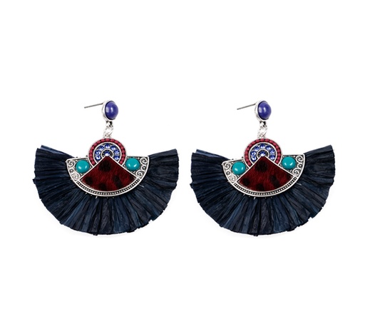 Aretes borla N.5 azul x par (copia)