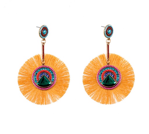 Aretes borla N.14 mostaza x par (copia)