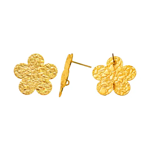 [12895] Arete flor CQ00215 0.6x26mm/Golfi x par