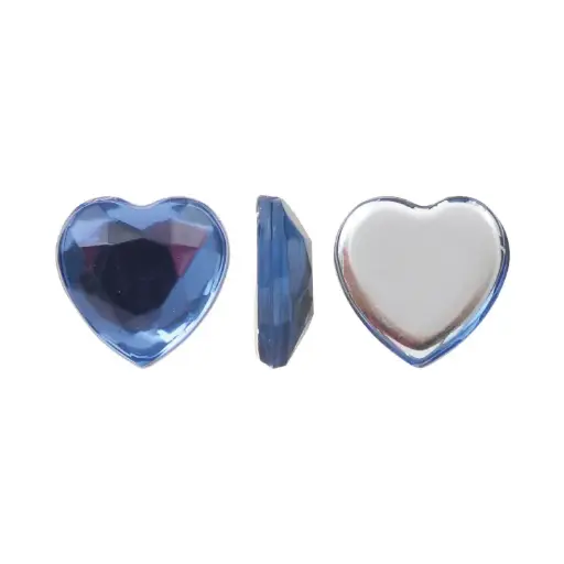 [14203] Acrilico K1020 corazon plano 8mm montana 17 x und