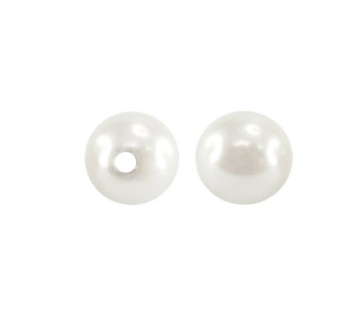 [13693-B1000] Round plastic pearl full hole 8mm milk white A-01 bolsa x 1000 und