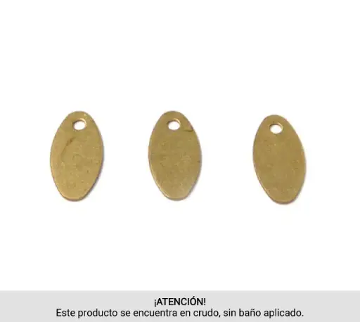 Finding oval 10.3x5.2x0.4mm/Raw bolsa x 1000 und