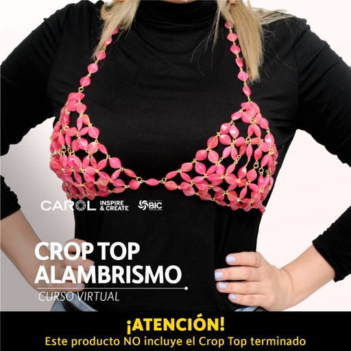 Diseño de Crop Top con cuentas acrílicos: Técnica de Alambrismo